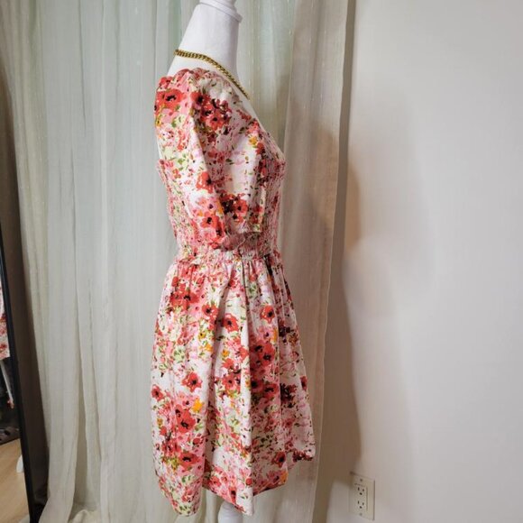 Puffy Sleeve Dress FLORAL - Picture 3 of 10